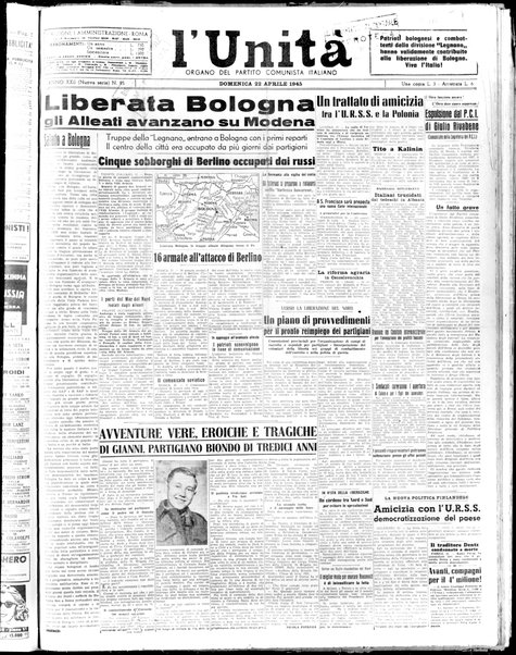 L'Unità : organo centrale del Partito comunista italiano